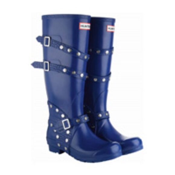 Hunter Festival Wellington Studded Tall Rain Boots - Size 8 - Picture 2 of 14